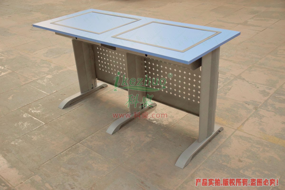 科桌家具,翻轉(zhuǎn)電腦桌,雙人金屬腳架手動箱體翻轉(zhuǎn)電腦桌 科桌家具,翻轉(zhuǎn)電腦桌,雙人金屬腳架手動箱體翻轉(zhuǎn)電腦桌