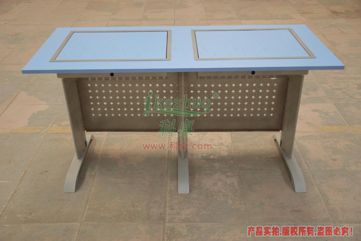 科桌家具,翻轉(zhuǎn)電腦桌,雙人金屬腳架手動箱體翻轉(zhuǎn)電腦桌 科桌家具,翻轉(zhuǎn)電腦桌,雙人金屬腳架手動箱體翻轉(zhuǎn)電腦桌