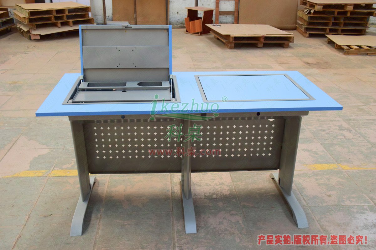 科桌家具,翻轉(zhuǎn)電腦桌,雙人金屬腳架手動箱體翻轉(zhuǎn)電腦桌 科桌家具,翻轉(zhuǎn)電腦桌,雙人金屬腳架手動箱體翻轉(zhuǎn)電腦桌